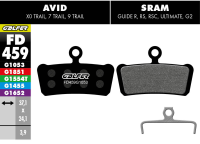Galfer GALFER Brake Pad FD459 Performance "Avid Elixier X.0 / Trail 7,9 / Sram Guide / Trickstuff C42", schwarz