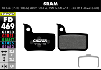 Galfer GALFER Brake Pad FD469 Performance "Sram Red Force Rival Level", schwarz