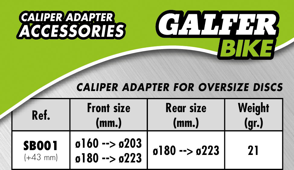 Galfer GALFER Caliper Adapter 43mm, SB001