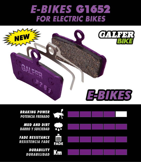 Galfer GALFER Brake Pad FD452 E-Bike "Shimano M9000/M8000/M985/M785/M666/M615", violett