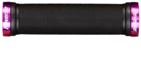 Reverse Components REVERSE Grip "Classic 29" black / Clamp rings purple, schwarz / lila