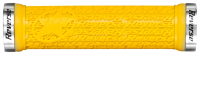 Reverse Components REVERSE Grip "Stamp" yellow / Clamp rings polish, grün / polish
