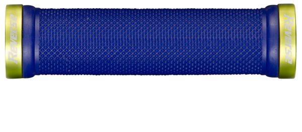 REVERSE COMPONENTS Grip "Classic 29" dark-blue / Clamp rings apple-green, dunkelblau / apfelgrün