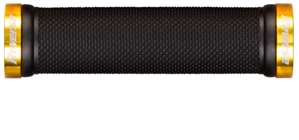 REVERSE COMPONENTS Grip "Classic 29" black / Clamp rings gold, schwarz / gold
