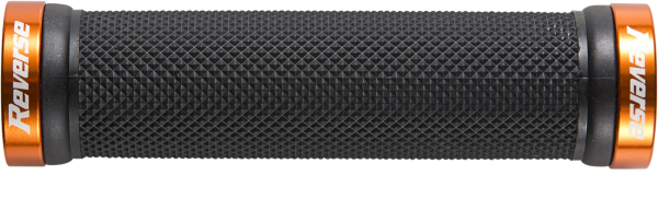 REVERSE COMPONENTS Grip "Classic 29" black / Clamp rings orange, schwarz / orange