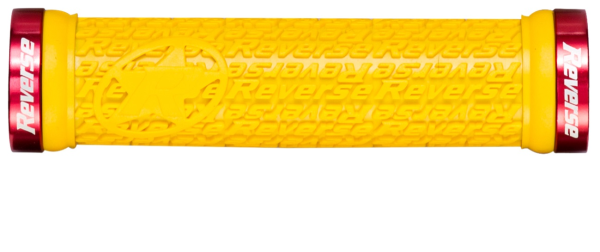 REVERSE COMPONENTS Grip "Stamp" yellow / Clamp rings red, gelb / rot