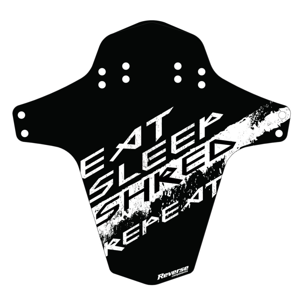Reverse Components REVERSE "Mud Fender" Eat Sleep Shred Repat, black / white, 267 x 251 mm (Breite x Höhe)