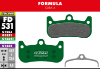 Galfer GALFER Brake Pad FD531 Pro "Formula Cura 4", grün