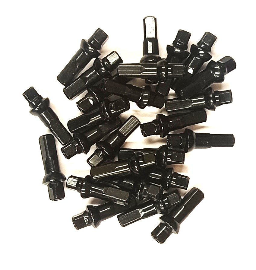 Sapim Speichennippel: Double Square 14G Aluminium 16mm schwarz 100 Stück