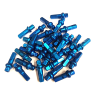 Sapim Speichennippel: Double Square 14G Aluminium 16mm dunkelblau 100 Stück