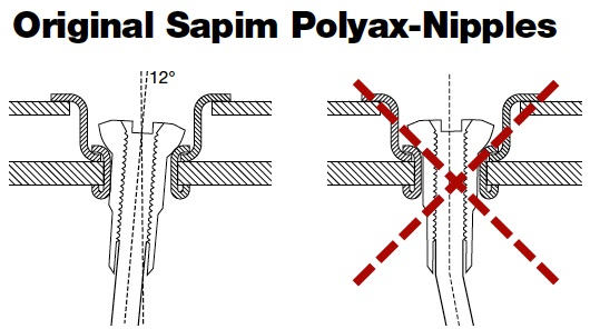 Sapim Speichennippel: Double Square 14G Aluminium 16mm dunkelblau 100 Stück