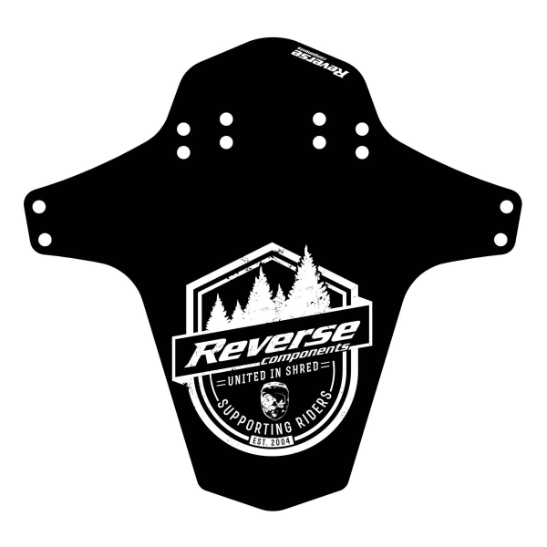 Reverse Components REVERSE "Mud Fender" Supporting Riders, black / white, 267 x 251 mm (Breite x Höhe)