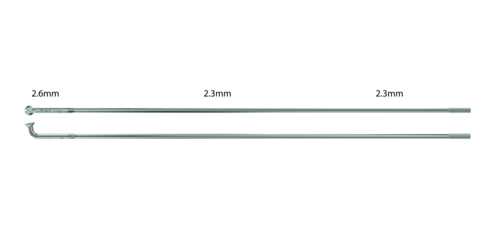 Sapim E-Strong 2.6-2.3mm, Einzelstück, silber