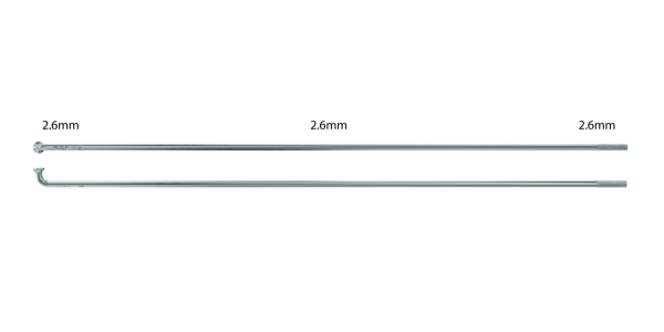 Sapim Einzelspeichen: Leader 12G 2.6mm, silber