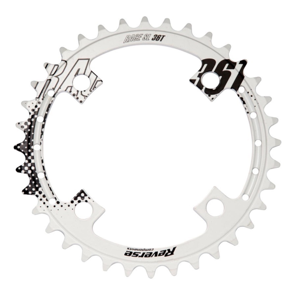 Reverse Components REVERSE Chainring "Race SL" 34Z 4-Arm 104mm white, weiss