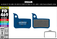 Galfer GALFER Brake Pad FD469 Road "Sram Red Force Rival Level", blau