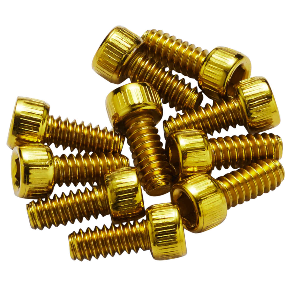 Reverse Components REVERSE Pedal Pins Steel for Black One, gold, 10 pc, 11