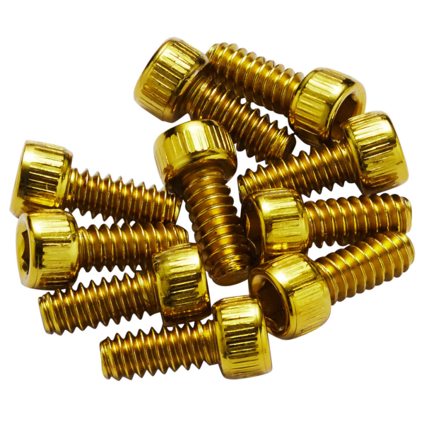 Reverse Components REVERSE Pedal Pins Steel for Black One, gold, 10 pc, 11