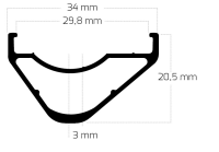 Ryde Edge 30 OS, 27.5", black, 32 Hole