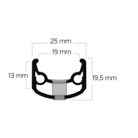 Ryde Sputnik 28", black, 32 hole, DE, UP, V-Brake