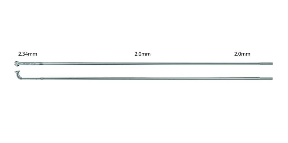 Sapim Speiche Strong 2.34-2.0, Box à 100 Stück mit Nippel Polyax 12mm, silber