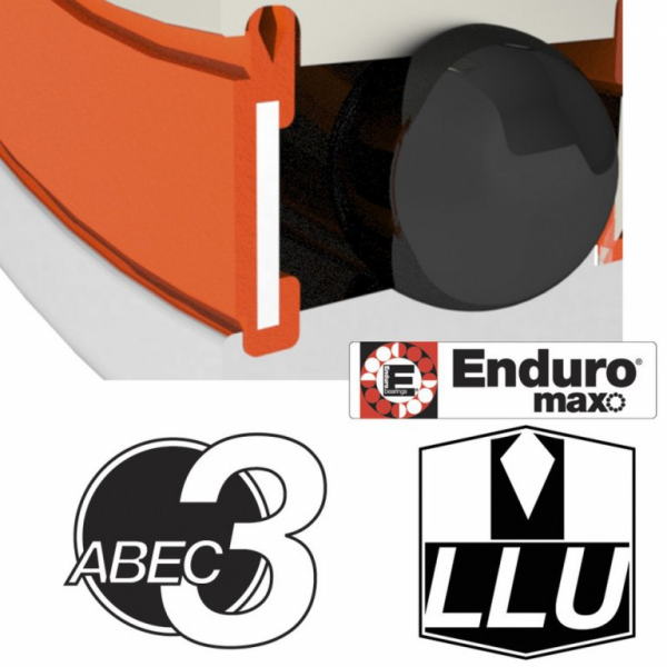 ENDURO Bearings ENDURO 6001 LLU MAX ABEC 3, 12x28x8 Hinterbau