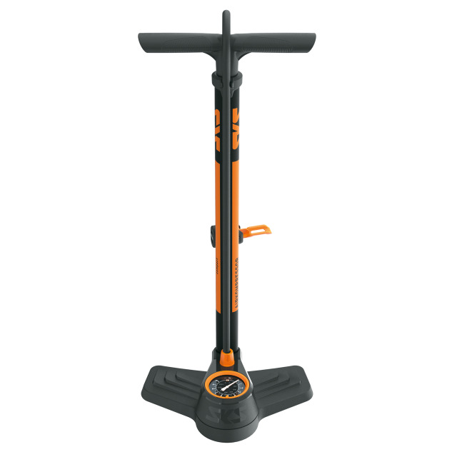 SKS Standpumpe Airkompressor Compact 10.0 Stahl Multi Valve schwarz/orange