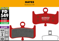 Galfer GALFER Brake Pad FD549 Advanced "Hayes Dominion A4", rot