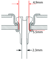 Sapim Speichennippel: 13G N9 AussenØ 4.9mm / InnenØ 2.3mm Messing silber 100 Stück