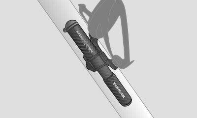 TopPeak TOPEAK RaceRocket MT Mini Pumpe, 6 Bar, MTB grosses Volumen