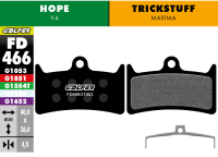 Galfer GALFER Brake Pad FD466 Performance "Hope V4" "TRICKSTUFF Maxima", schwarz
