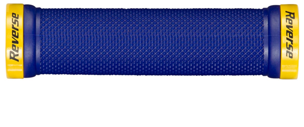 Reverse Components REVERSE Grip "Classic 29" dark-blue / Clamp rings yellow, dunkelblau / gelb
