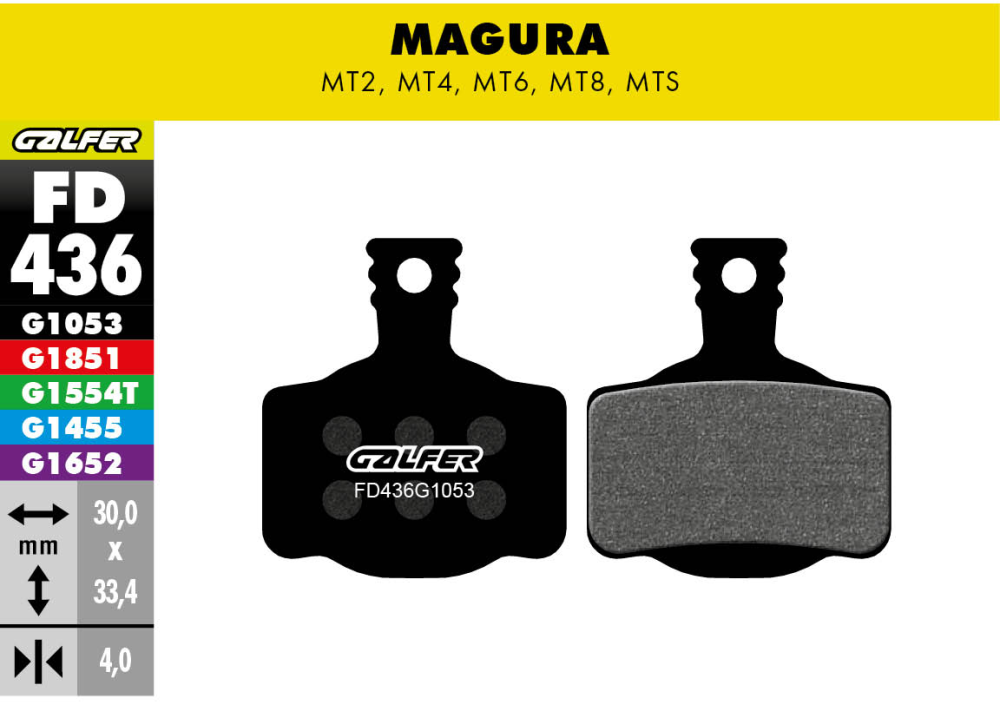 Galfer GALFER Bremsbacken Werkstatt Pack MAGURA FD436 Performance mit 30 Paar