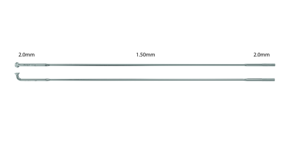 Sapim Speiche Laser 2.0-1.5-2.0 mm, Einzelstück, silber, 191