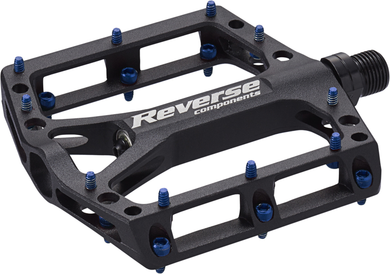 Reverse Components REVERSE Pedal "Black one" black / dark blue 325g, schwarz / blau