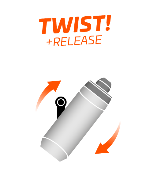 Fidlock Ersatz-Trinkflasche 800 ml mit Bottle Connector, OHNE TWIST Base. Transparent Black.