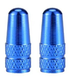 WIAN Bike and Parts Ventilkappe, CNC Aluminium Presta dunkelblau Paar