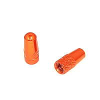 WIAN Bike and Parts Ventilkappe, CNC Aluminium Presta orange Paar