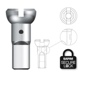 Sapim Speichennippel: Polyax Secure Lock 13G Messing 14mm silber 100 Stück