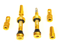 WIAN Bike and Parts BUCKLOS 40mm Tubeless-Ventile aus Aluminium mit Presta Ventil gold