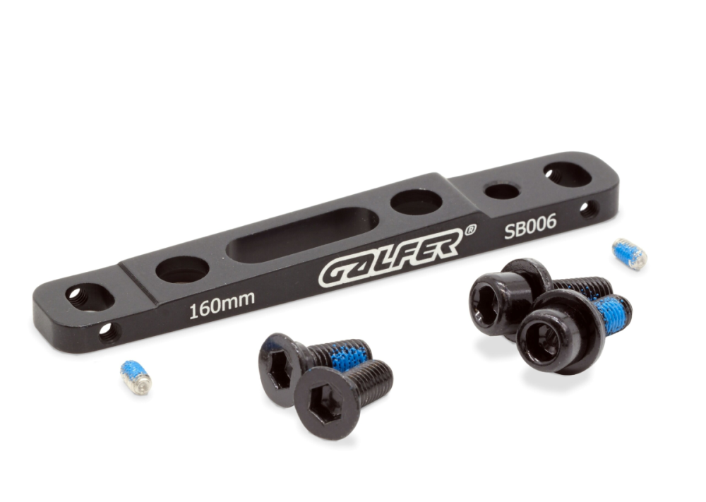 Galfer GALFER Bremssattel Adapter für Flat Mount, Front, 140/160mm, SB006, schwarz