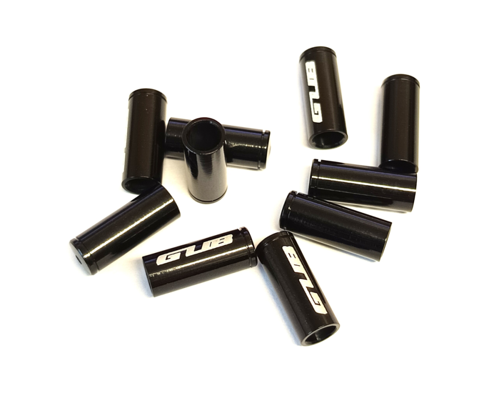 GUB Schaltkabel Endhülse schwarz aussen 6.0mm innen 4.0mm Alu