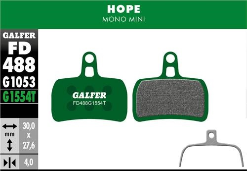 Galfer GALFER Brake Pad FD488 Pro "Hope Mono mini", grün