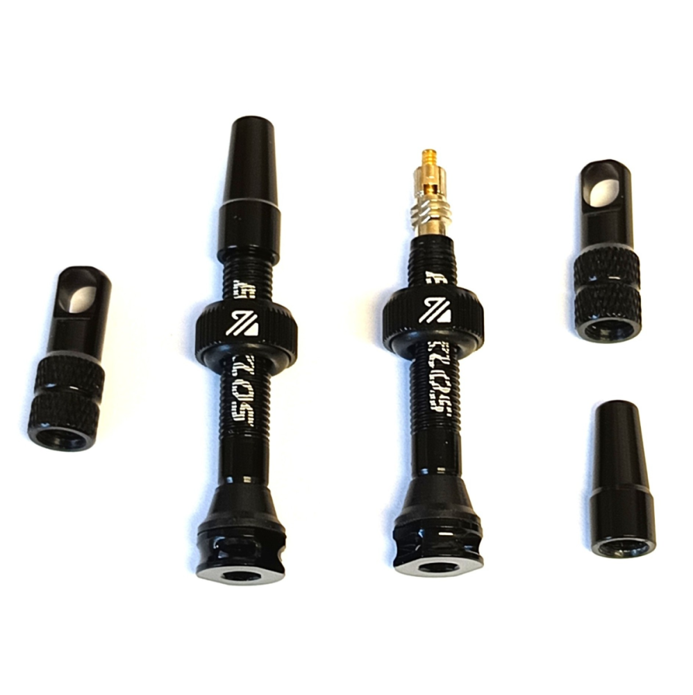 Bucklos BUCKLOS 40mm Tubeless-Ventile aus Aluminium mit Presta Ventil schwarz