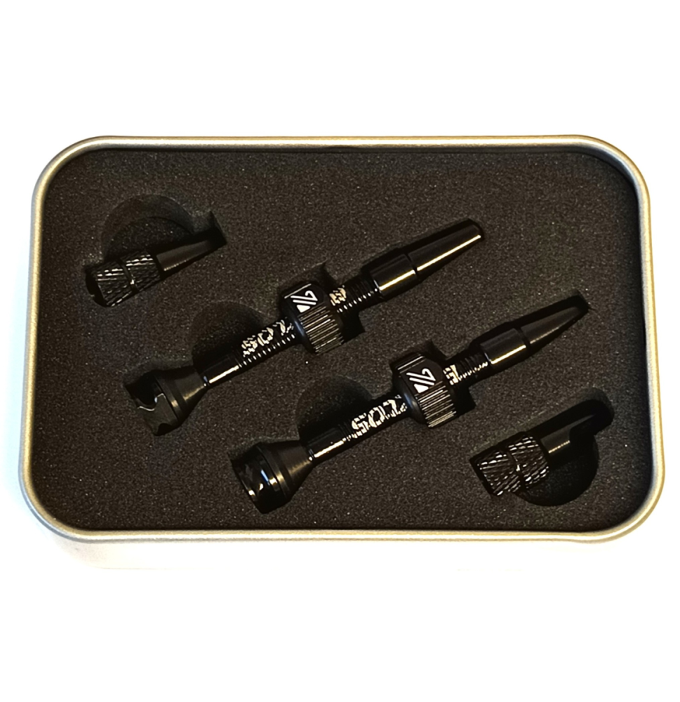 Bucklos BUCKLOS 40mm Tubeless-Ventile aus Aluminium mit Presta Ventil schwarz
