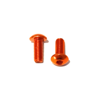 WIAN Bike and Parts Aluminium Schrauben M5x12mm orange, 2 Stück