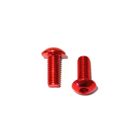 WIAN Bike and Parts Aluminium Schrauben M5x12mm rot, 2 Stück