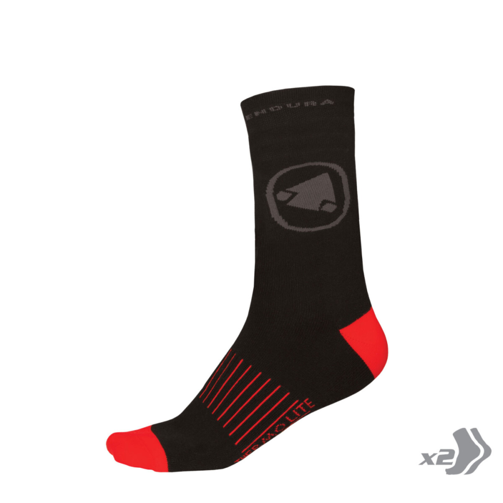 Endura ENDURA THERMOLITE® II Sock (Twin pack): Black - L-XL