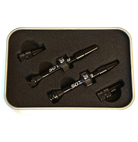 Bucklos 40mm Tubeless-Ventile aus Aluminium mit Presta Ventil schwarz