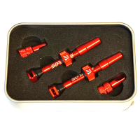 Bucklos BUCKLOS 40mm Tubeless-Ventile aus Aluminium mit Presta Ventil rot